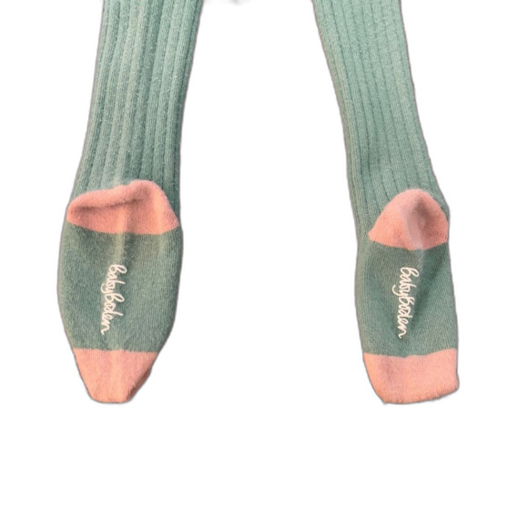 Mini Boden Green Footed Tights 12-18 Months - Picture 2 of 2